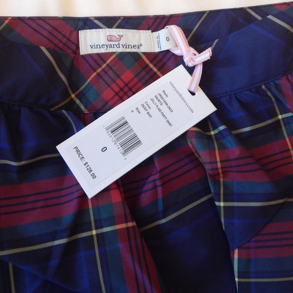 Vineyard Vines Jolly Plaid Party Ruffle Skirt NWT - Picture 14 of 15